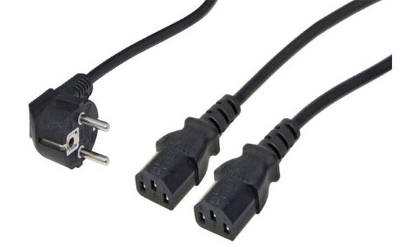 SHIVERPEAKS Type F/2 x C13 1.8m - Power plug type F - 2 x C13-Koppler - Männlic