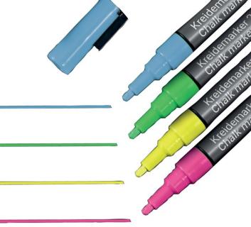 SIGEL Kreidemarker farbsortiert 1,0 - 2,0 mm, 4 St.