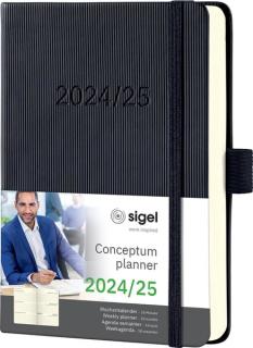 sigel Buchkalender Conceptum 2024/2025, ca. DIN A6, schwarz