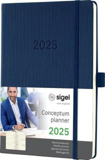 Wochenkalender Conceptum 2025 A5 midnight blue, 1 Woche / 2 Seiten