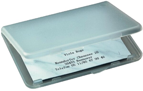SIGEL - Visitenkartenkasten - Kunststoff - durchsichtig, Matte (VA140)