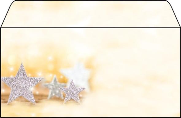 SIGEL Briefumschlag Weihnachten Sigel DU035 Glitter Stars DIN lang 90 g/m² Mehr
