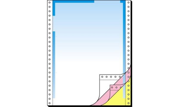 SIGEL Computer-Briefbogen endlos, Farbverlauf blau, 2-fach A4, 80-57 g-qm, Kopi