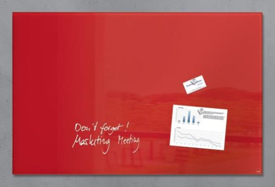 SIGEL Glas-Magnettafel artverum® 100,0 x 65,0 cm rot