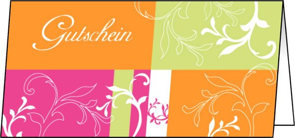 SIGEL Gutschein- faltkarten "Samba", mit Innendruck - für den Markt: D - L - A 