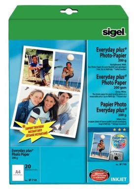 SIGEL InkJet Everyday plus Photo Paper IP710 - Fotopapier, glänzend - weiß - A4