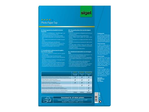 SIGEL InkJet Top Photo Paper IP664 - Fotopapier, glänzend - hochweiß - A4 (210 
