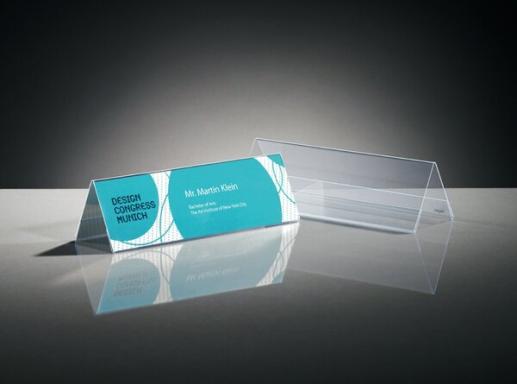 SIGEL Tischaufsteller, Hartplastik, 190 x 60 mm, Dachform glasklar, beidseitige