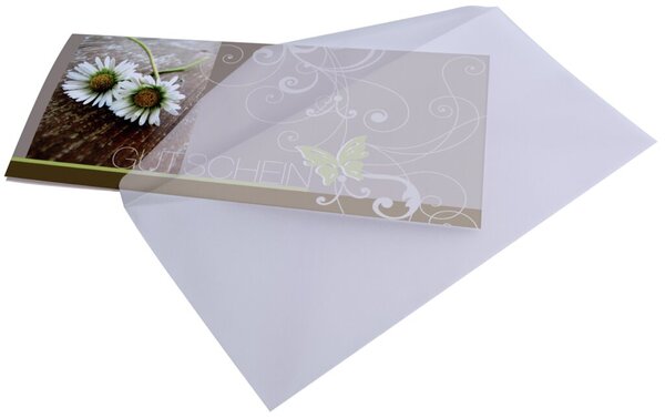 SIGEL Umschlag, C5, transparent, gummiert, 100 g/qm Spezialpapier, Inhalt: 25 S