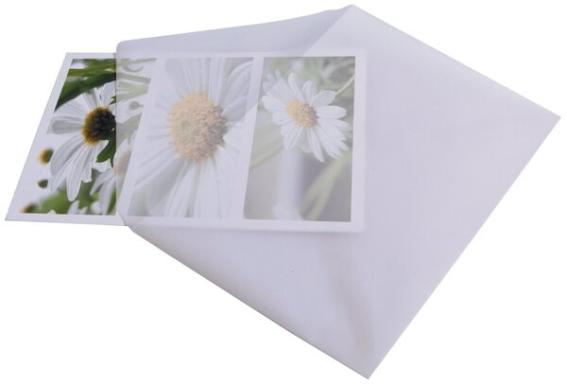 SIGEL Umschlag, C6, transparent, gummiert, 100 g-qm Spezialpapier, Inhalt: 25 S