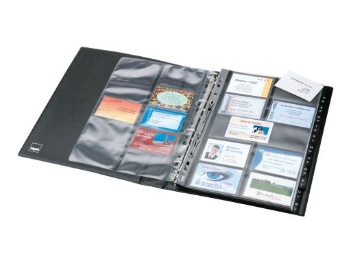 SIGEL Visitenkarten-Hüllen, A4, zweireihig, für 200 Karten transparent, für Vis