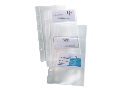 SIGEL Visitenkarten-Hüllen, einreihig, für 80 Karten transparent, für Visitenka