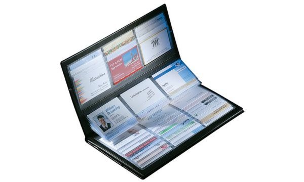 SIGEL Visitenkarten-Sammler, schwarz, matt Visitenkarten-Album für 288 Visitenk