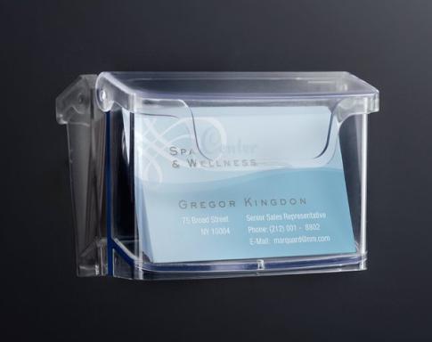 SIGEL Wand-Visitenkartenhalter "acrylic" Acryl, glasklar für Außenanwendung, we