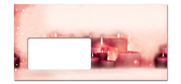 SIGEL Weihnachts-Umschlag Red Candlelight, DIN lang, 90 g/qm - für den Markt: D