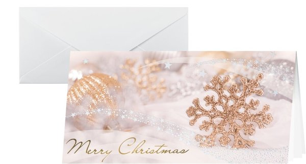 SIGEL Weihnachtskarte Winter Passion, DIN lang, 220 g/qm Blind- und Folienprägu