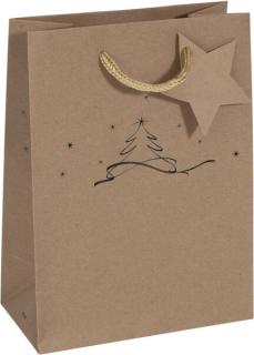 Geschenktasche Small Christmas Tree mit Geschenkanhänger + Trage-