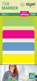 Haftmarker Film, extra strong, 50x38mm, 4 Farben