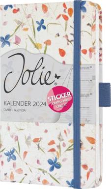 Wochenkalender Jolie 2024 A6 1 Woche / 2 Seiten, Bloom Violet