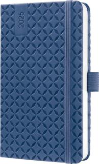 sigel Buchkalender Jolie Flair 2025, Kunstleder, A6, blau