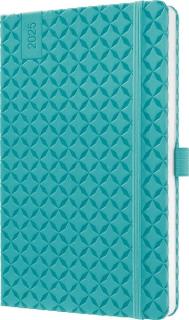 sigel Buchkalender Jolie Flair 2025, Kunstleder, A5, türkis