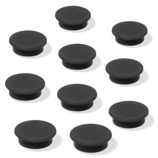 Haftmagnete Ø 25mm schwarz Haftkraft 4 Blatt (80 g/qm)