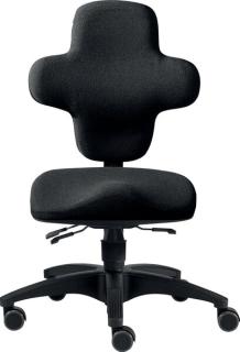 Bürodrehstuhl Ultra S, ohne Armlehnen Hartbodenrollen schwarz, bis 60 kg