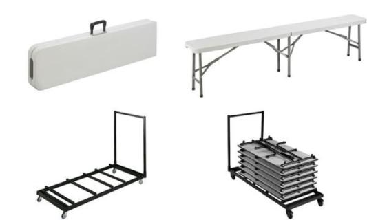 SODEMATUB Klapp-Sitzbank aus Kunsts toff, lichtgrau (71220184)