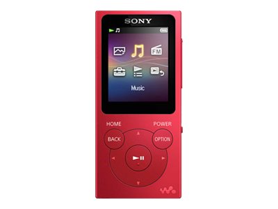 SONY NW-E394 Walkman 8 GB, rot