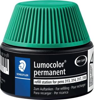 Nachfülltinte Lumocolor permanent, grün, Inhalt: 15 ml