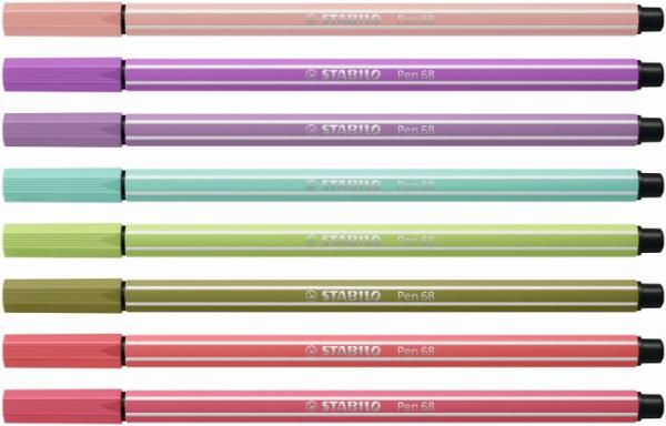 STABILO Fasermaler Pen 68, 8er Karton-Etui