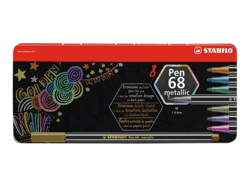 Image STABILO_Fasermaler_Pen_68_metallic_8er_Metall-Etui_img3_4075574.jpg Image