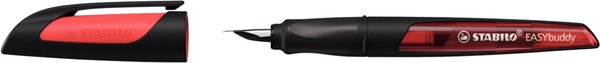 STABILO Füllhalter EASYbuddy M, schwarz/koralle Federbreite: M, Schreiblernstif