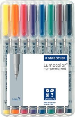 STAEDTLER 311 WP8 Schwarz - Blau - Braun - Grün - Rot - Violett - Gelb Marker (