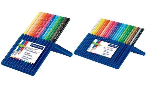 STAEDTLER Buntstift ergosoft, dreieckig, 24er Etui Minenstärke: 3.0 mm, rutschf