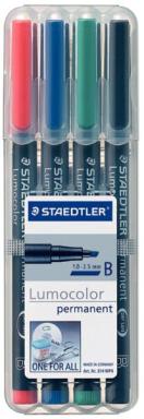 STAEDTLER Folienschreiber Lumocolor B 2,5mm 4er Etui (314WP4) wasserfest