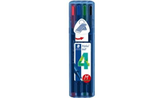 STAEDTLER Kugelschreiber triplus ball 437 M, 4er Etui