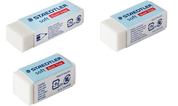 STAEDTLER Kunststoff-Radierer soft S20, weiß (57890314)