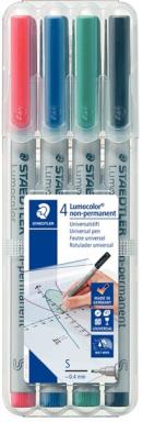 STAEDTLER Lumocolor NonPermanent-Marker 311S, 4er Etui Strichstärke: 0,4 mm (su