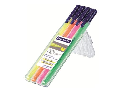 STAEDTLER Textmarker "triplus textsurfer", 4er Etui Strichstärke: 1,0 - 4,0 mm,
