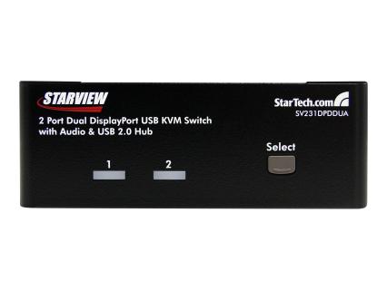 STARTECH.COM 2 Port Dual DisplayPort USB KVM Switch mit Audio - DisplayPort Des