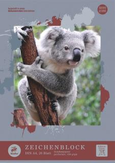 Dürer Zeichenblock A4, 20 Blatt 100 g/qm, perforiert, 4 Motive