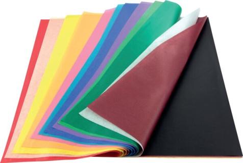 Seidenpapier 26 Lagen 50 x 70 cm sortierte Farben, im Polybeutel