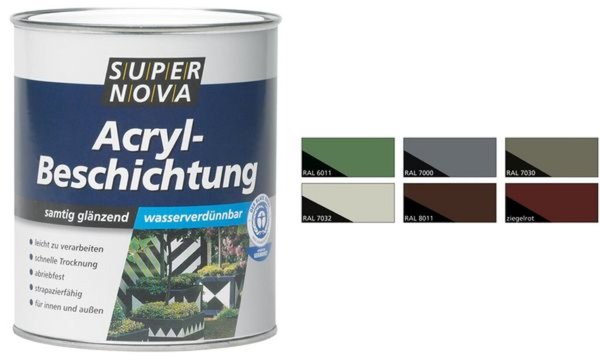SUPER NOVA Acryl-Beschichtung, stei ngrau, 2,5 Liter (9510094)