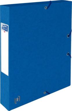 Sammelbox, DIN A4, 40mm, 425g, blau 3 Einschlagklappen, Gummiband,