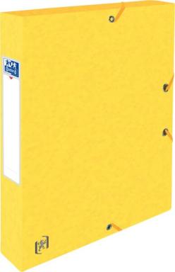 Sammelbox, DIN A4, 40mm, 425g, gelb 3 Einschlagklappen, Gummiband,