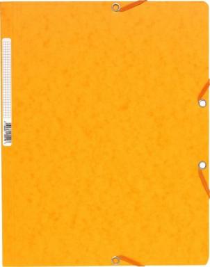 Sammelmappe/Eckspannermappe A4+ 400g Manila gelb m. Gummiband o. Klappen