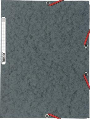 Sammelmappe/Eckspannermappe, A4+, 400g, Manila, grau, 3 Klappen und