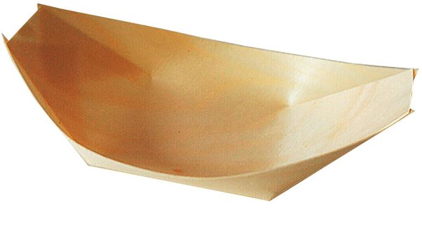 Schale pure Schiffchen 11x6,5 cm Holz für Fingerfood