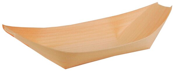 Schale pure Schiffchen 16,5x8,5 cm Holz, für Fingerfood